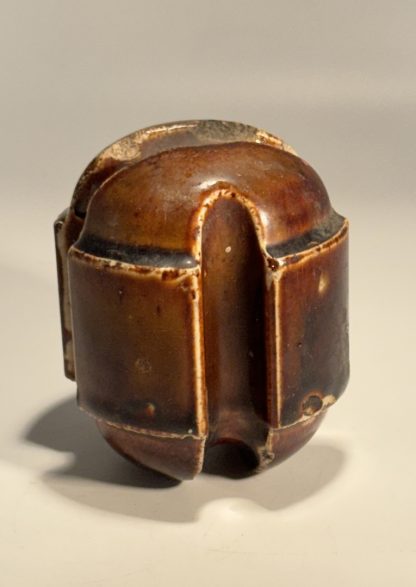 Vintage Porcelain Insulator - Rare 3.5" Brown Cable Insulator - Image 4