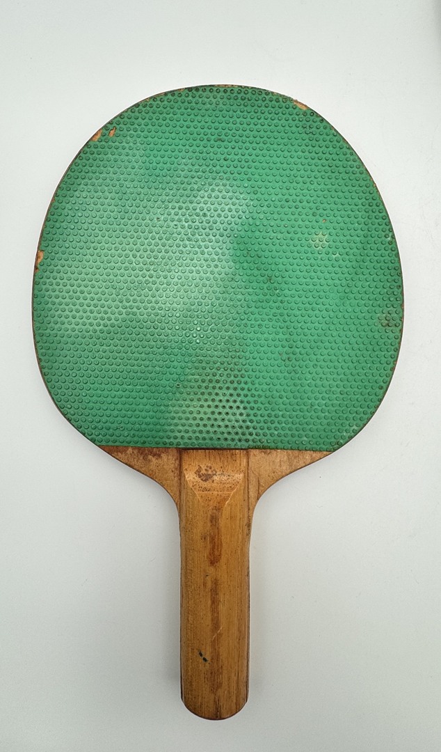 LOT OF 3 - Vintage 1960s Knight 5-Ply Ping Pong Paddles - Blue, Red, Green - Image 6
