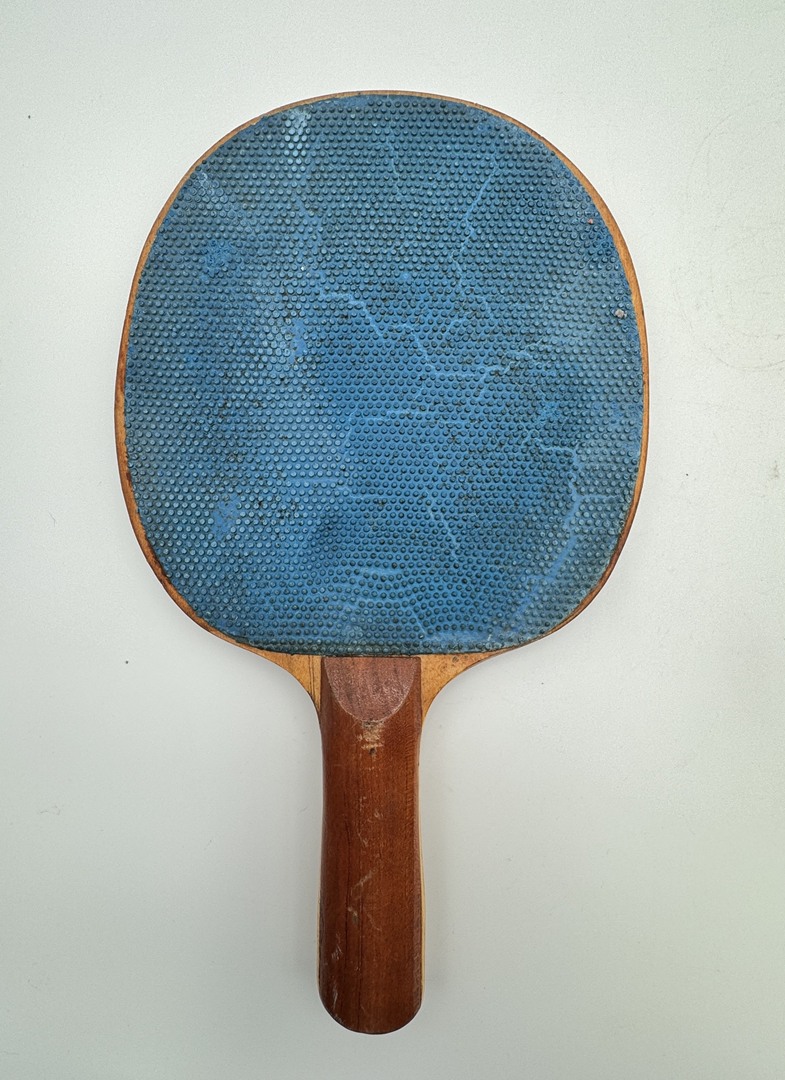 LOT OF 3 - Vintage 1960s Knight 5-Ply Ping Pong Paddles - Blue, Red, Green - Image 9