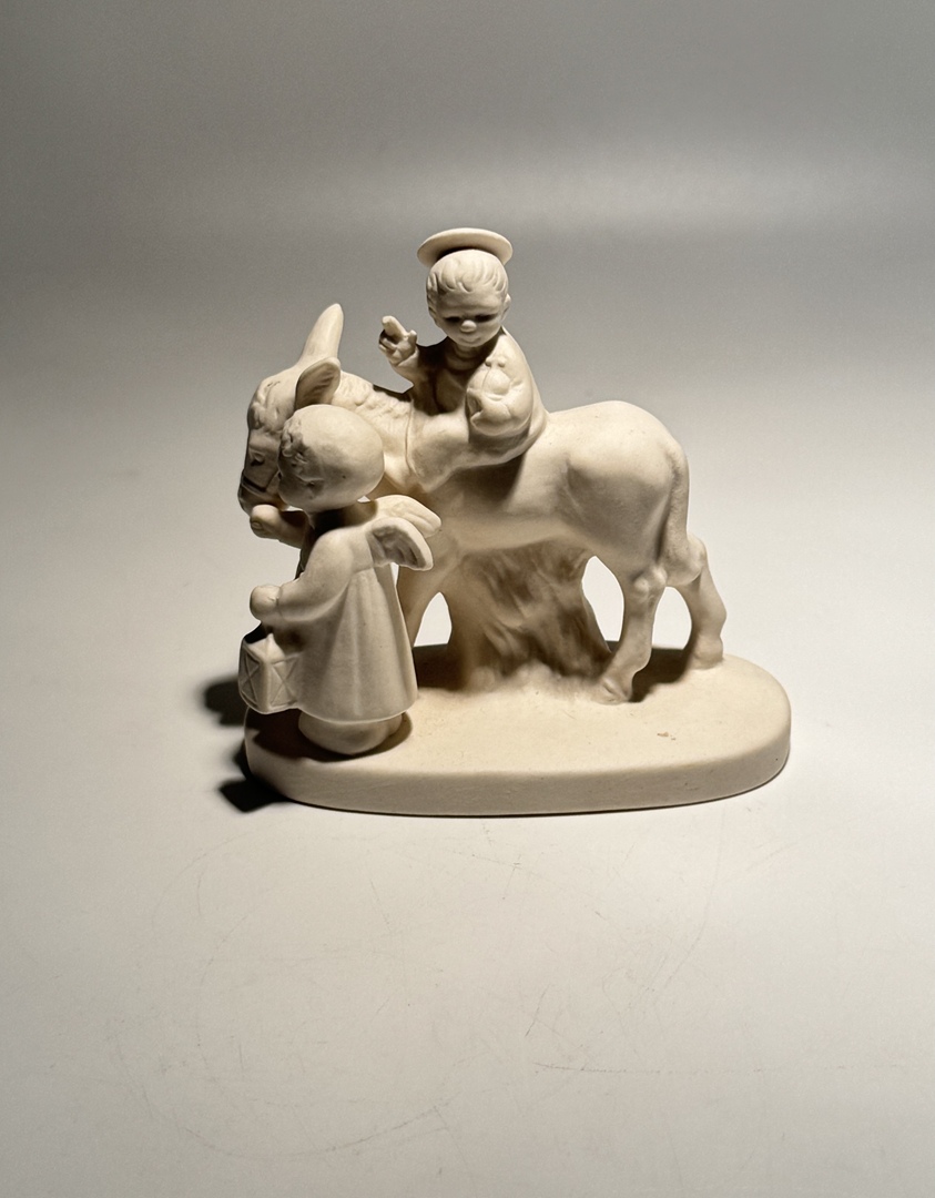 Vintage Goebel W Germany Angel Leading Jesus on Donkey HX334