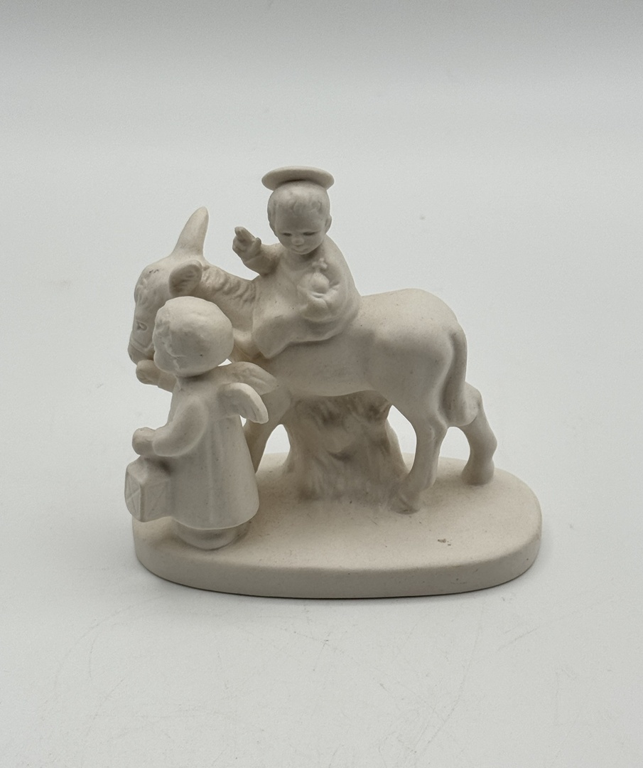 Vintage Goebel W Germany Angel Leading Jesus on Donkey HX334 - Image 4