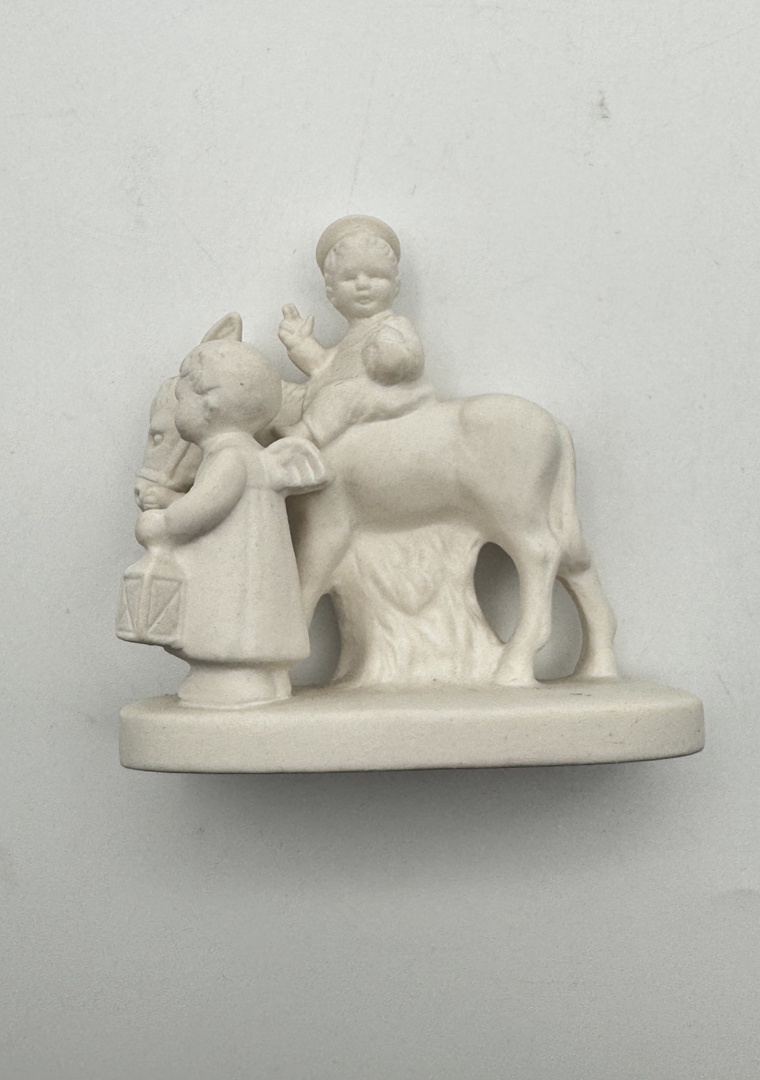 Vintage Goebel W Germany Angel Leading Jesus on Donkey HX334 - Image 3