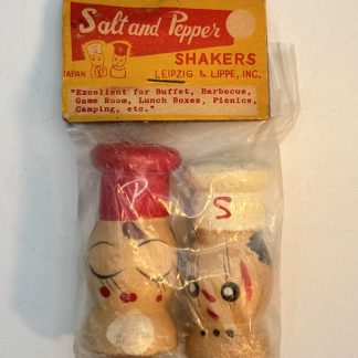 Vintage Japanese Wooden Salt & Pepper Shakers - Leipzig & Lippe, Inc. - New in package