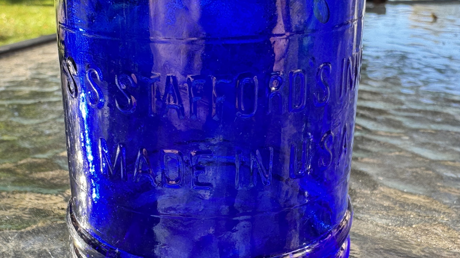 Vintage S.S. Stafford Ink Bottle - Cobalt Blue - 1910s USA - Image 5