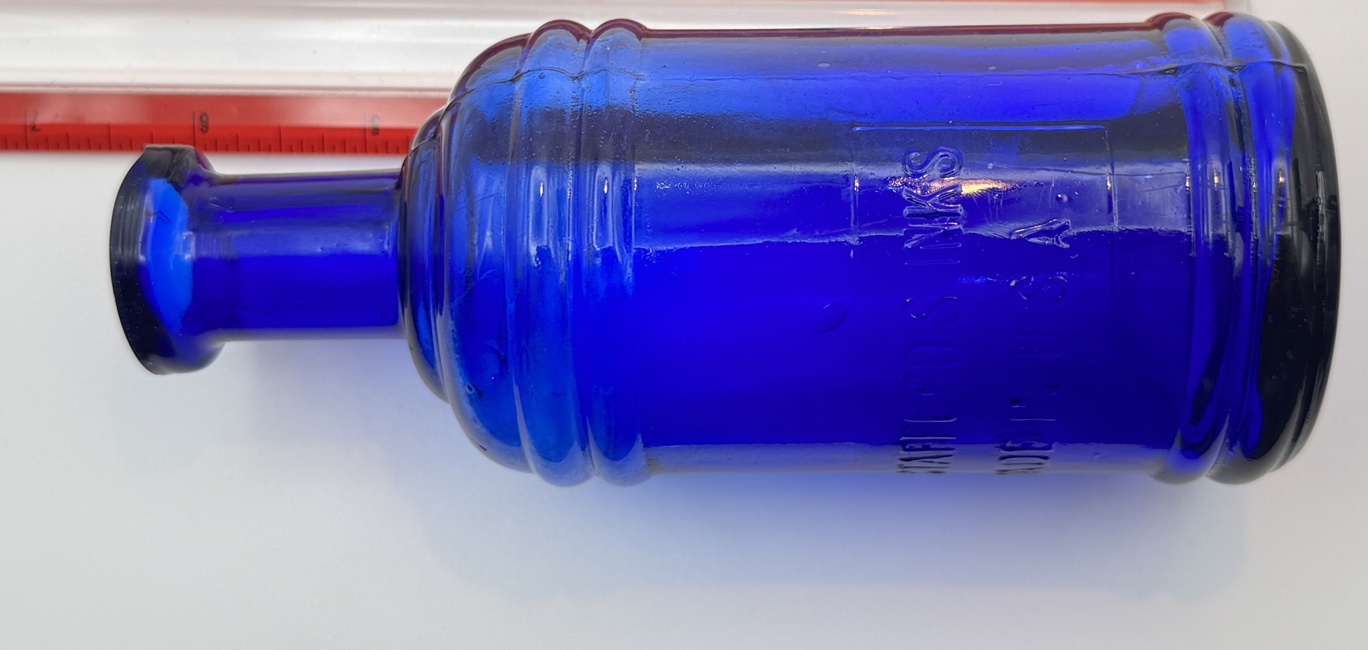 Vintage S.S. Stafford Ink Bottle - Cobalt Blue - 1910s USA - Image 8