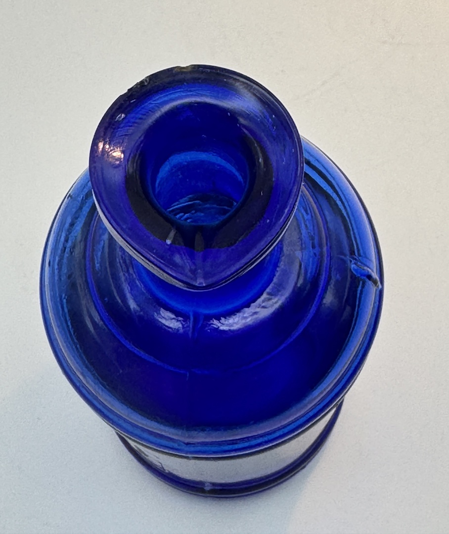 Vintage S.S. Stafford Ink Bottle - Cobalt Blue - 1910s USA - Image 3