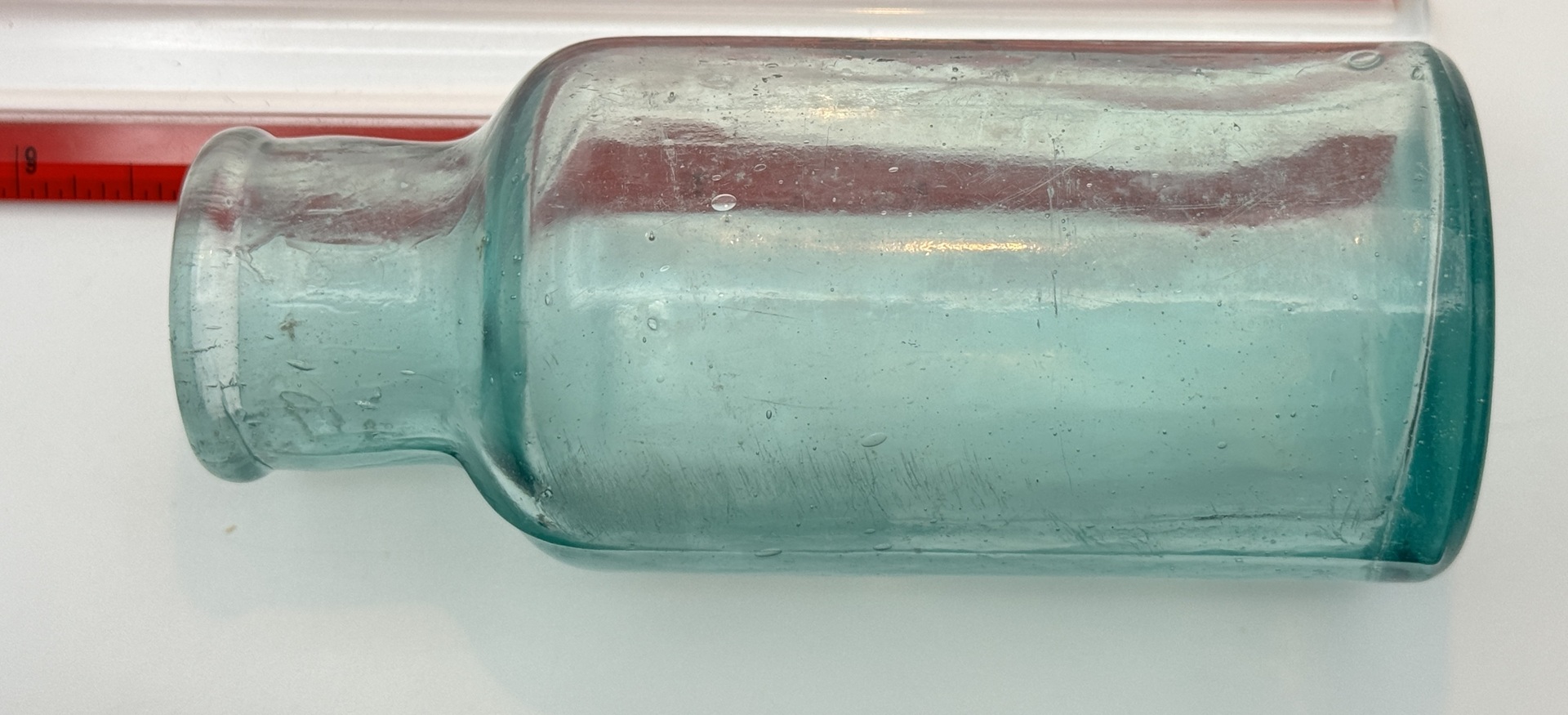 LOT OF 2 - Vintage 1883 S. M. Bixby & Co. Polish Bottle and Aqua Glass Bottle - Image 5