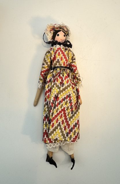 1970s Shackman Early American Doll Replica - Wooden, Cloth, Museum Gift Shop - In Original Box - Image 5