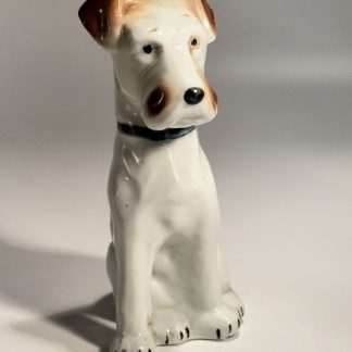 Vintage 1965 Porcelain Schnauzer Dog Figurine - Collectible 4" Tall - 6422