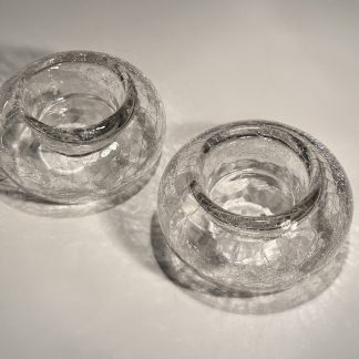 LOT of 2 - Yankee Candle Crackle Glass Votive Holder 1112995 NEW