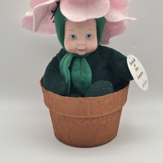 New Madame Alexander Buckets Of Love Pink Flower In Pot - Carnation Baby Doll -312185
