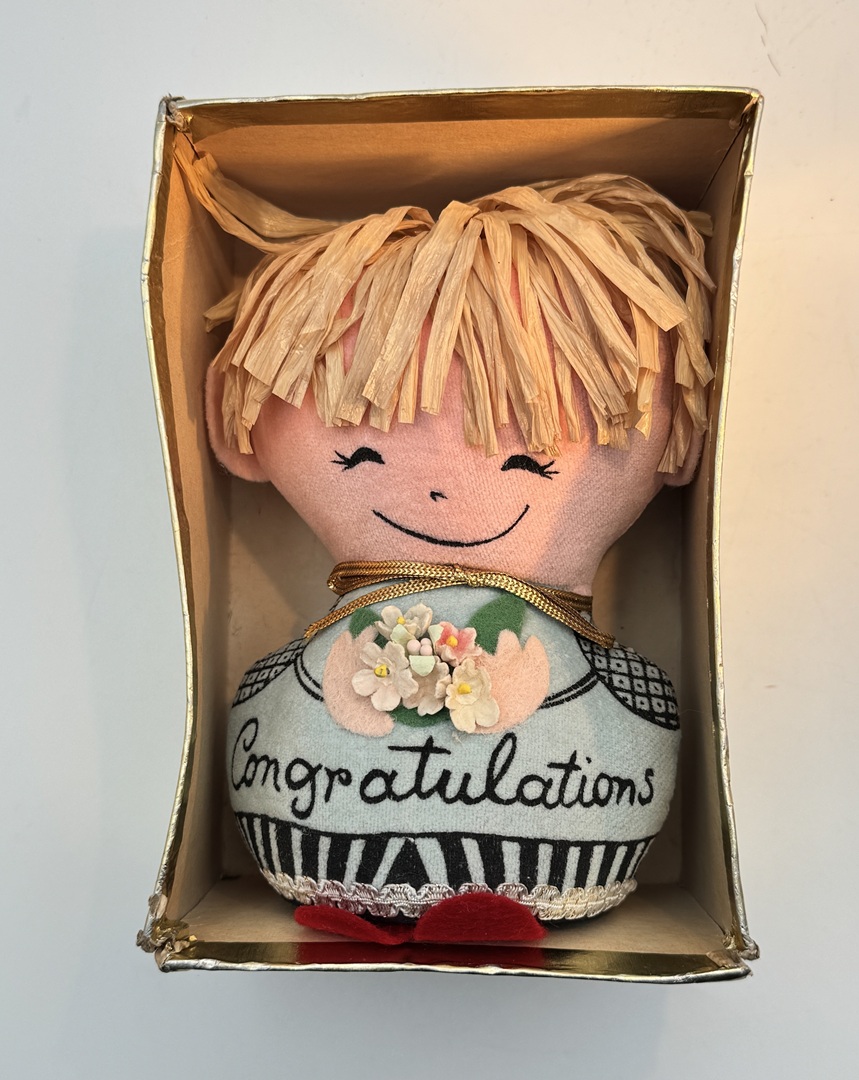 Vintage 1960s Western Union Dolly-gram "Congratulations" Doll + Box - Image 2