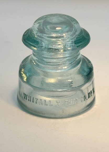 Vintage Whitall Tatum Co. No. 5 Insulator - Light Aqua Blue - Made in U.S.A. - Near Mint Condition - Image 4
