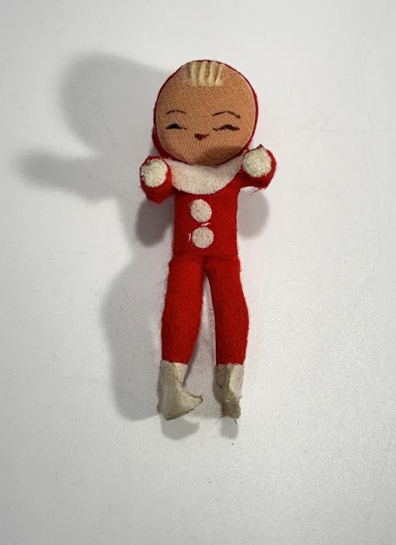 Vintage 1950s Japanese Christmas Pixie Elf Girl Ornament