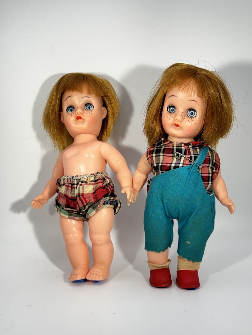 Vintage Lil Abner Sleepy Eyes Dolls - Lot of 2 - Masudaya Japan