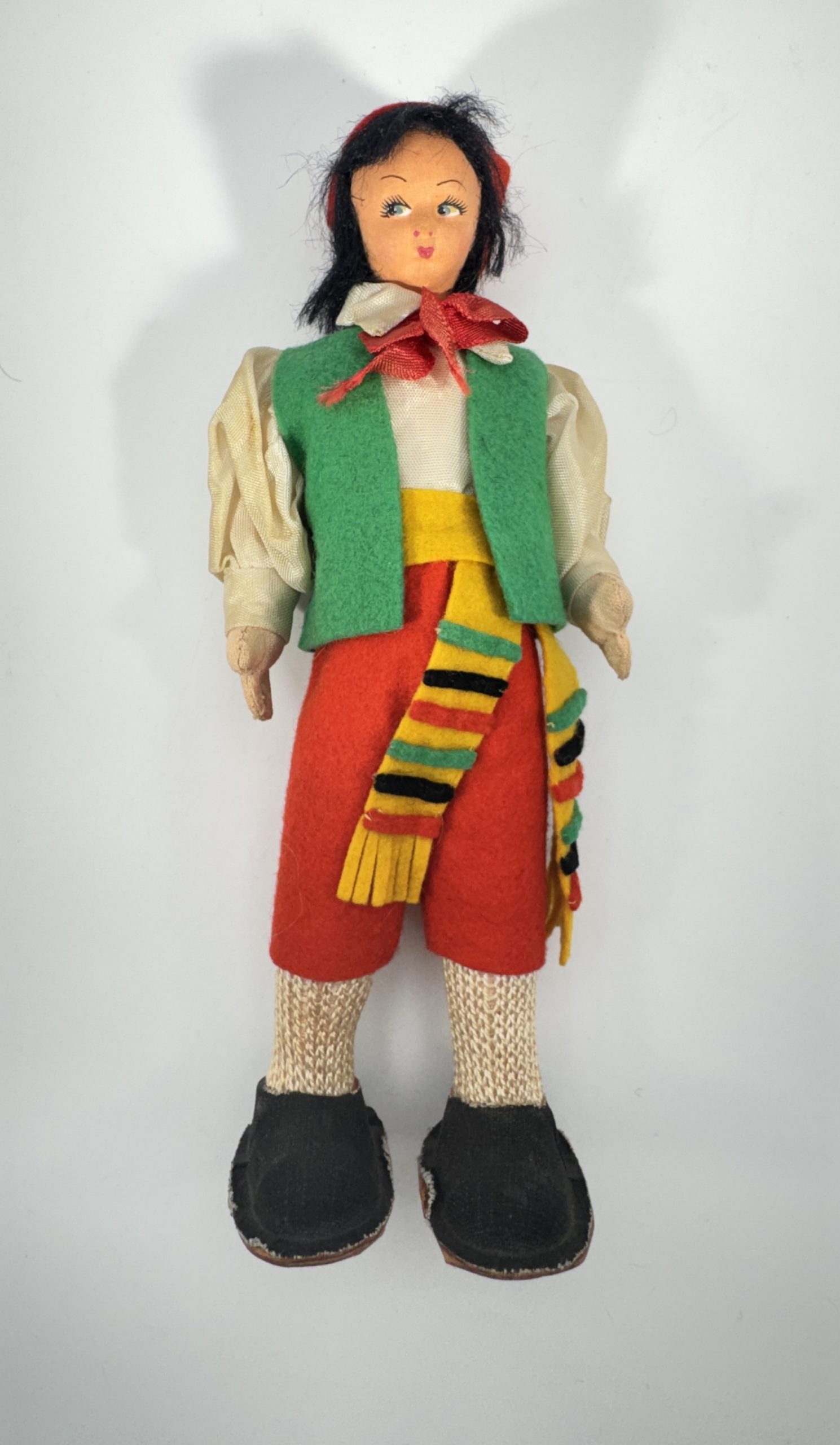 Vintage German Folk Doll Pair • 1950s-1960s • Bavarian Costume • 7.5" - Image 5