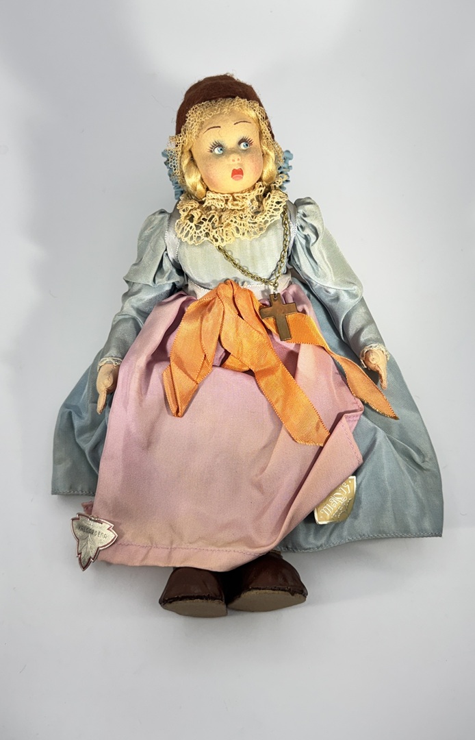 Vintage Magis Roma Felt Doll - Italy - 9" - Hand Painted Face - With Tags