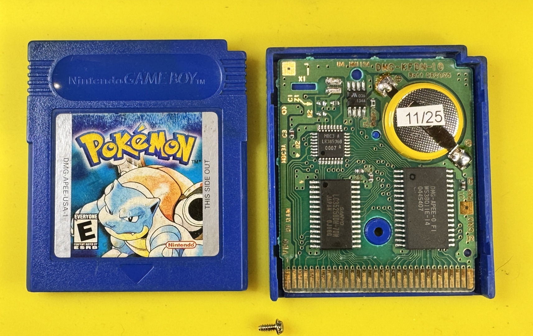 Pokemon Blue (Game Boy Color, 1998) Authentic *NEW BATTERY* w/ Save Game - Image 3