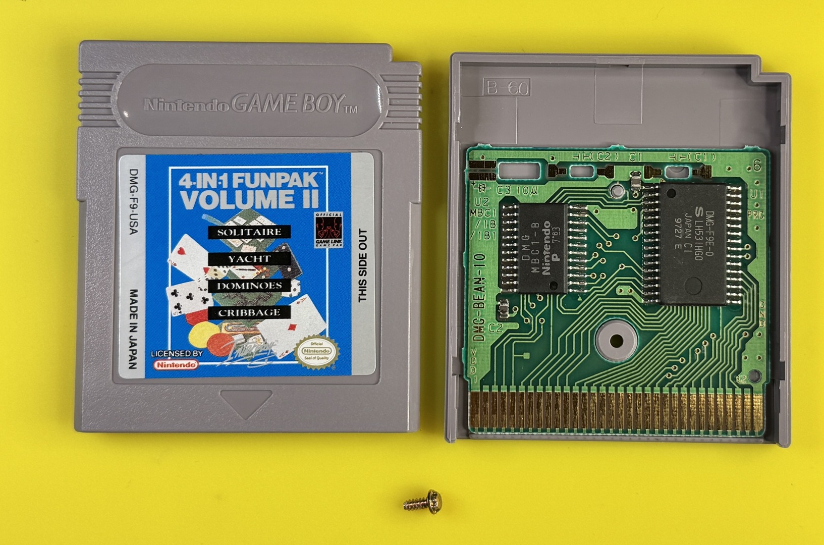 Vintage 4-in-1 Fun Pak: Vol. 2 (Nintendo Game Boy, 1993) - Great Shape - Image 3