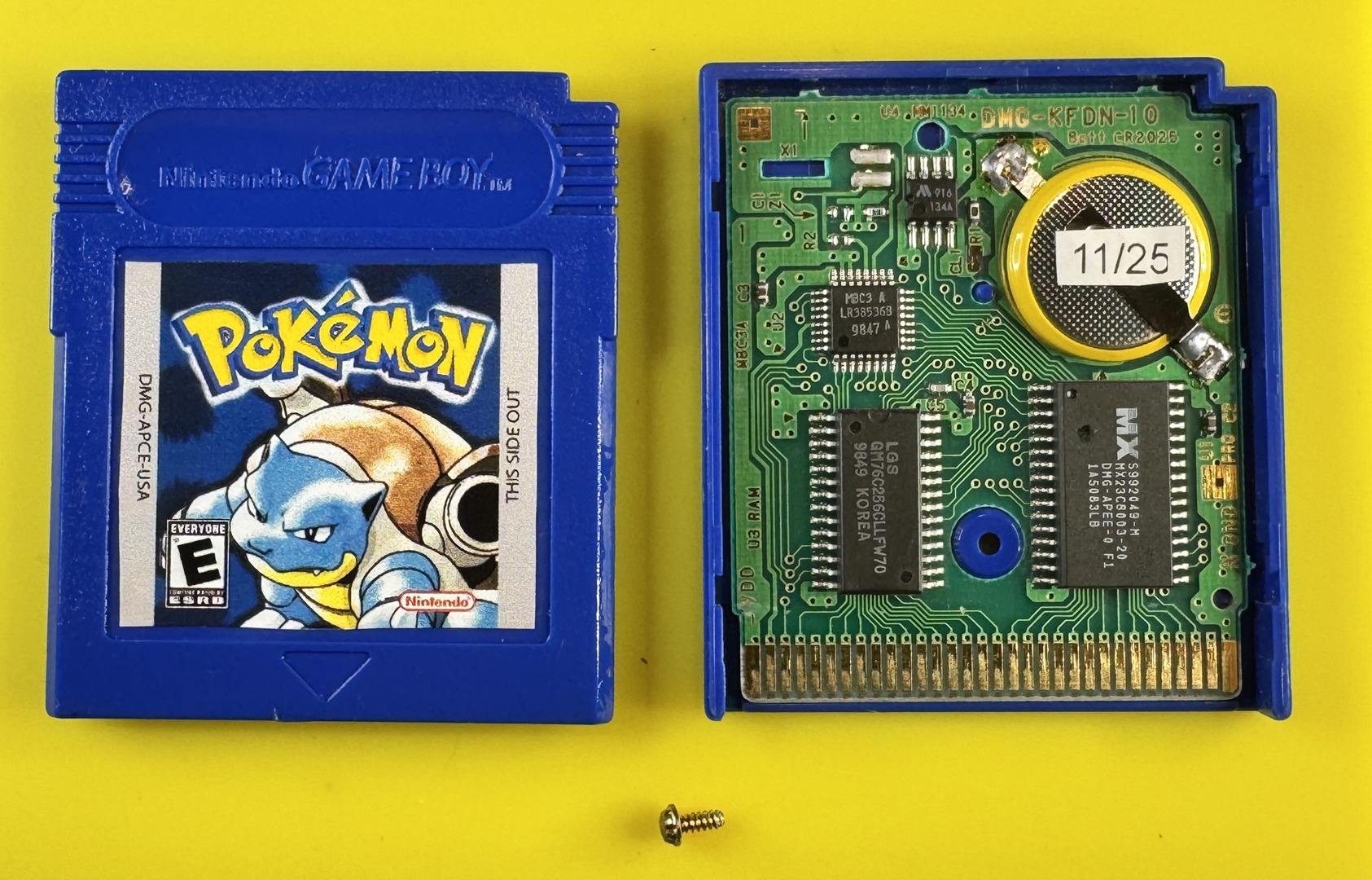 Pokemon Blue (Game Boy Color, 1998) Authentic *NEW BATTERY* w/ Save Game - Image 5