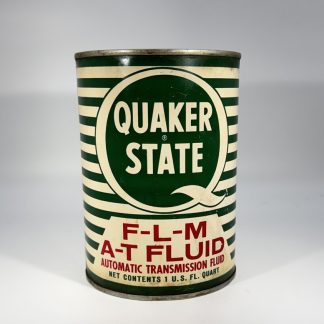 Vintage Quaker State Ford F-L-M   A-T Fluid 32oz Tin Can - Good Vintage Condition