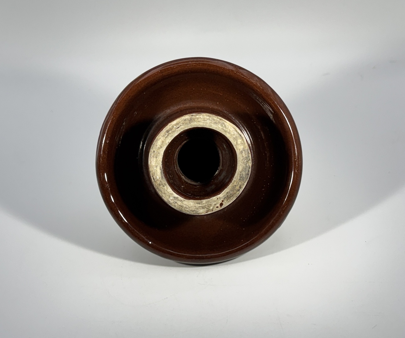 Vintage 1920's Chocolate Brown Porcelain Saddle Insulator 4.5″×3.75″ - Image 5