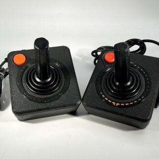 LOT OF 2 Atari 2600 CX-40 Joysticks – Vader & Orange – Cleaned, Tested, Working